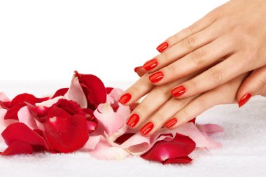 Red nails clipart