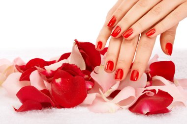 Red nails clipart