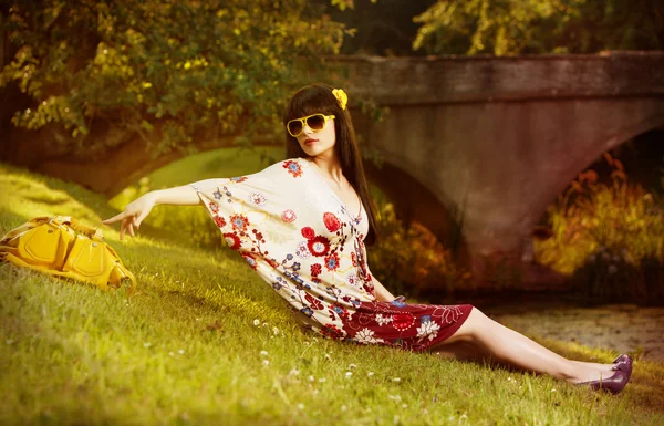 Fashion in the nature — Stock Photo, Image