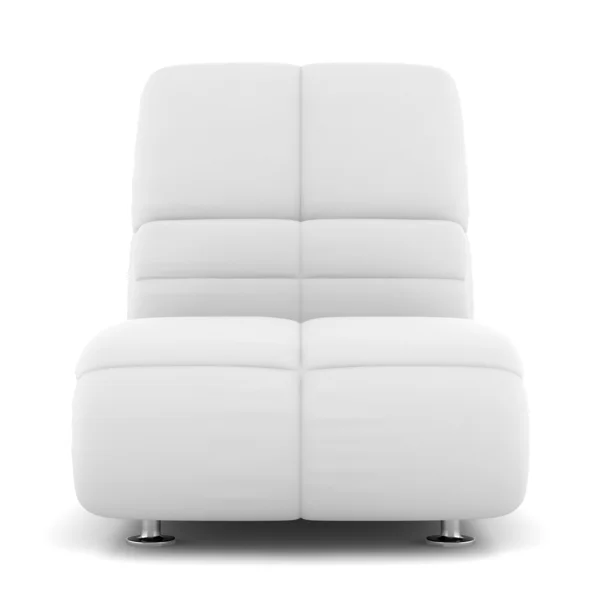 Nowoczesny skórzany fotel na białym tle — Zdjęcie stockowe