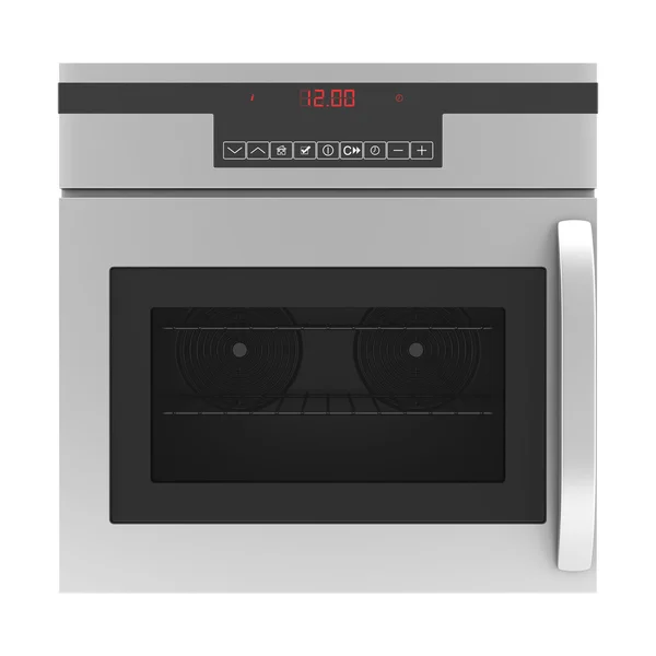 Moderno forno embutido isolado sobre fundo branco — Fotografia de Stock