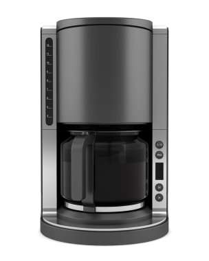 Modern coffee machine isolated on white background clipart