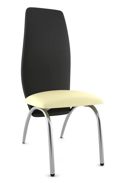 흰색 바탕에 분리 된 현대식 가죽 의자 — 스톡 사진