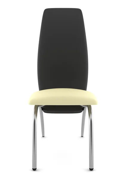 Современный кожаный стул на белом фоне — стоковое фото