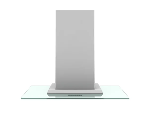 Capa de fogão metálico moderno isolado no fundo branco — Fotografia de Stock
