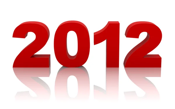 Nuevo año 2012 con el camino de recorte — Foto de Stock