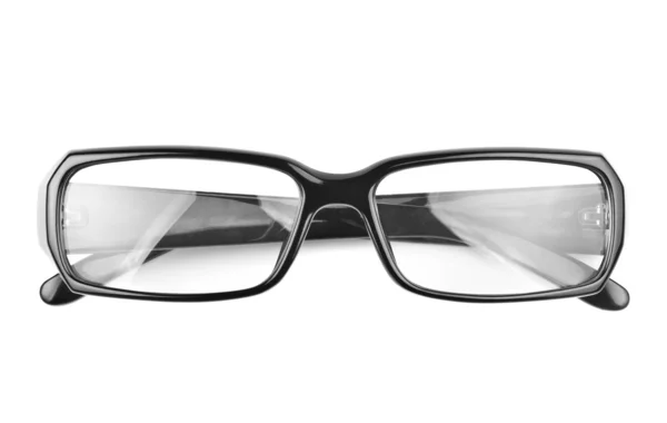 Beyaz arka plan üzerinde izole modern siyah gözlük — Stok fotoğraf