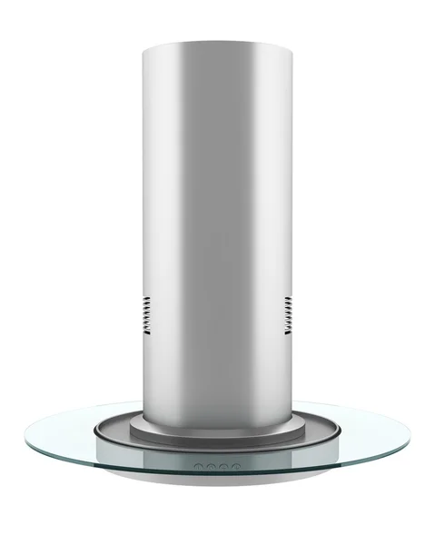 Capa de fogão metálico moderno isolado no fundo branco — Fotografia de Stock