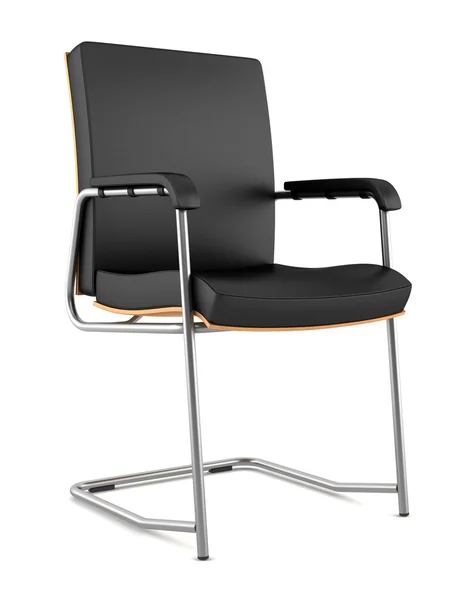 Moderna sedia nera isolata su sfondo bianco — Foto Stock
