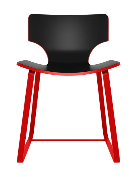 Vörös és fekete modern szék elszigetelt fehér background — Stock Fotó