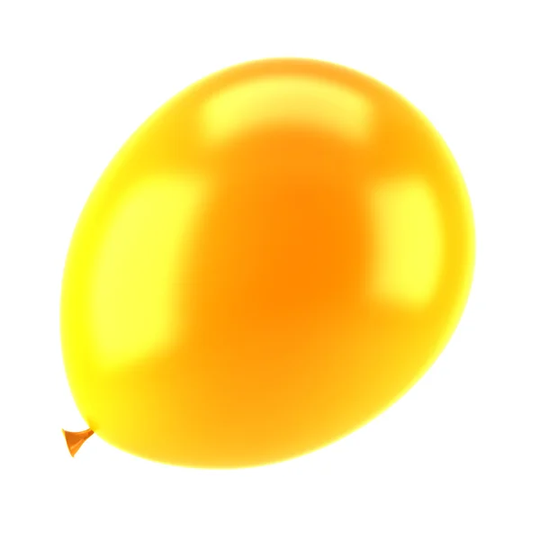 Μπαλόνι ένα πορτοκαλί μέρος που απομονώνονται σε λευκό φόντο — Φωτογραφία Αρχείου
