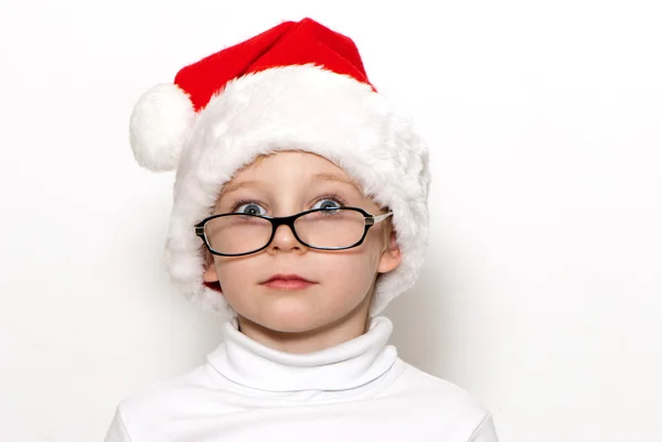 Piccolo Babbo Natale su uno sfondo leggero — Foto Stock