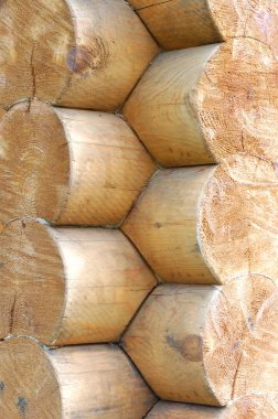 Log home wall detail clipart