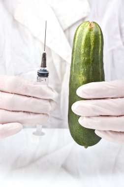 Cucumber and syringe clipart