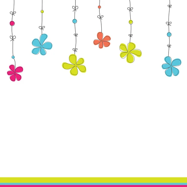 Background with flowers. Vector illustration — Stock Vector