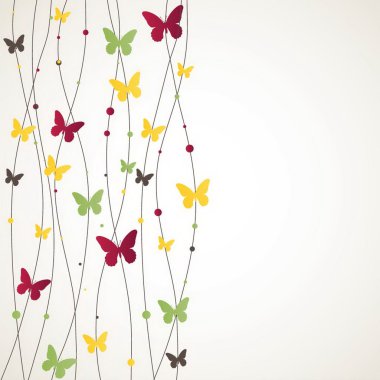 Background with Butterfly. Vector illustration clipart