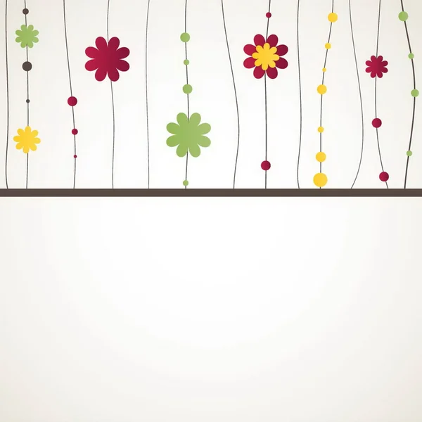 Tło z kwiatami. Ilustracja wektora — Wektor stockowy