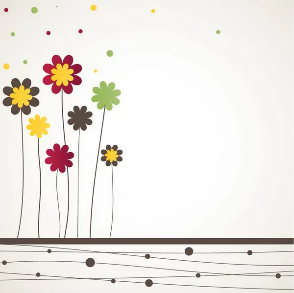 Hintergrund mit Blumen. Vektorillustration — Stockvektor