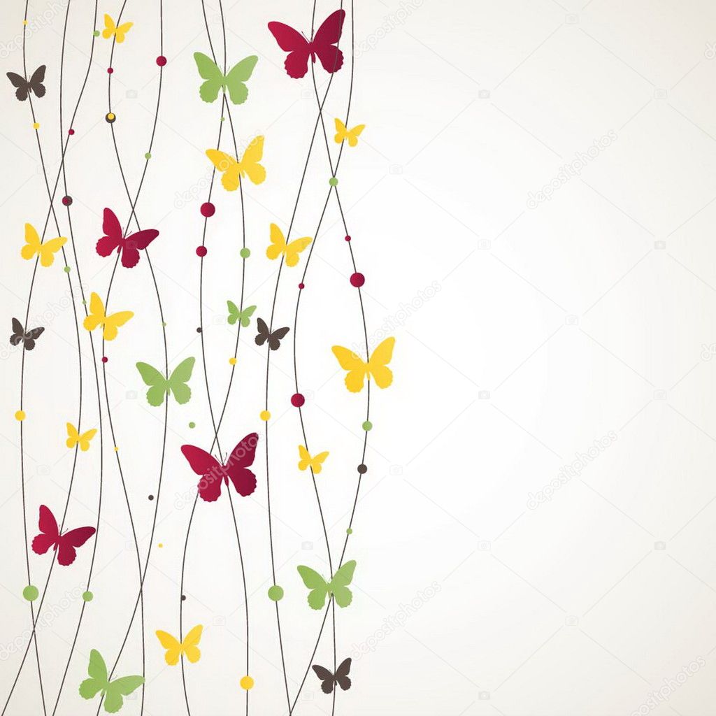 Background with Butterfly. Vector illustration