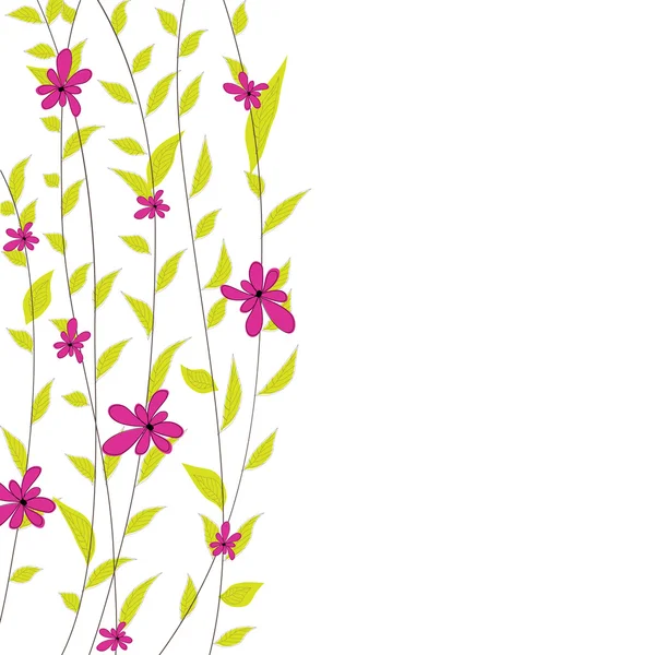 Sfondo con fiori. Illustrazione vettoriale — Vettoriale Stock