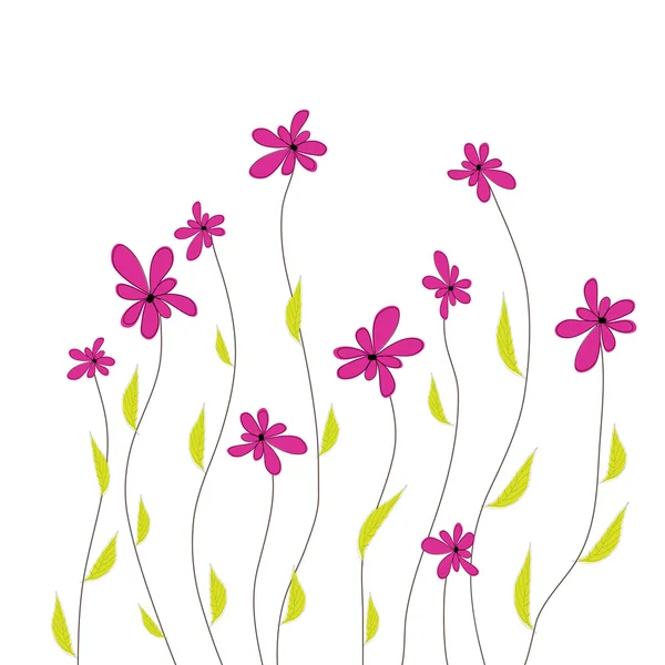 Háttér virágokkal. Vektorillusztráció — Stock Vector