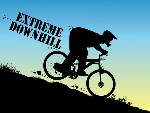 Extreme downhill — Stockvector