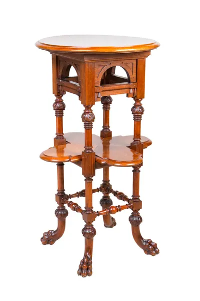Винтажный высокий деревянный стол — стоковое фото