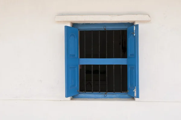 Modré okno — Stock fotografie