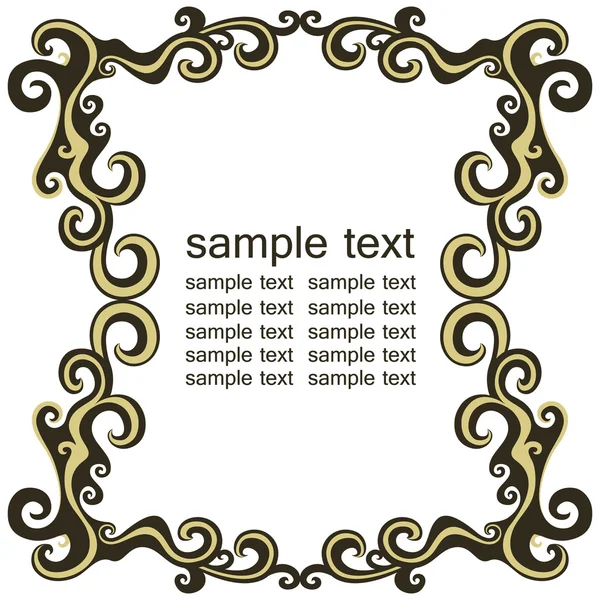 Patten framework with a sample text — Stock Vector