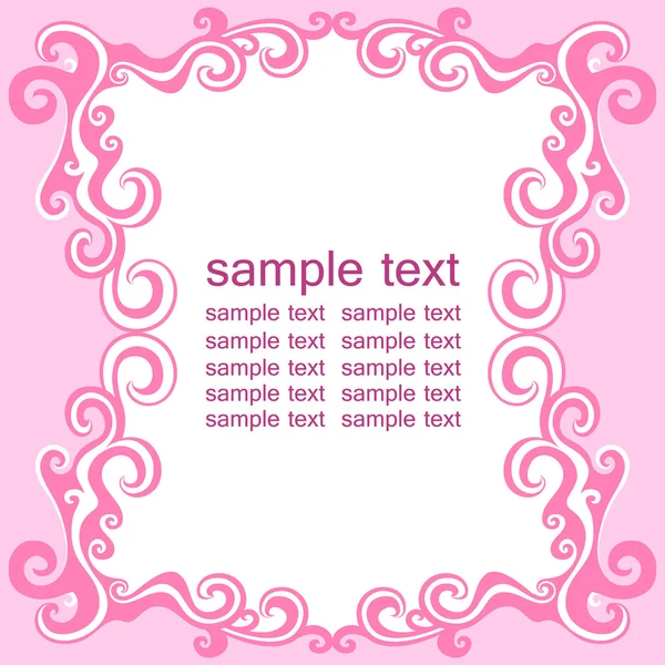 Patten framework with a sample text. Pink — Stock Vector