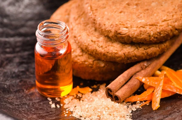 Cookies with cinnamon and orange — Stock Photo, Image