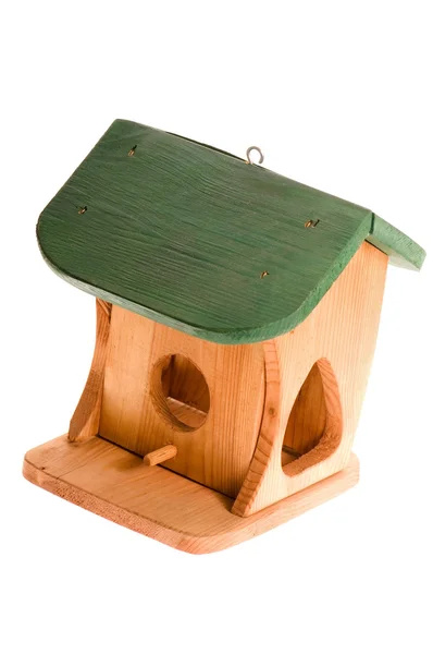 stock image Wooden birdhouse isolated on the white