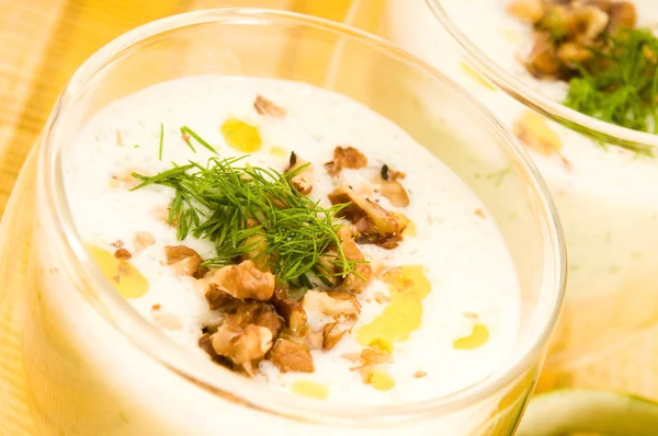 Tarator - tradizionale zuppa estiva fredda bulgara — Foto Stock