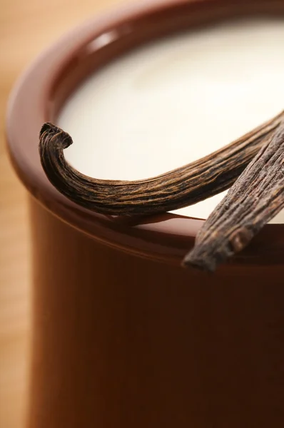 Postre de pudín de vainilla dulce — Foto de Stock