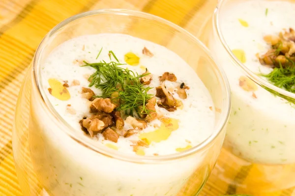 stock image Tarator - traditional bulgarian cold summer soup