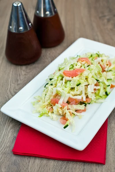 Salad With Smoked Salmon — Stock Photo, Image