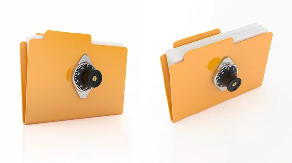 Combination lock folder — Stock Photo, Image