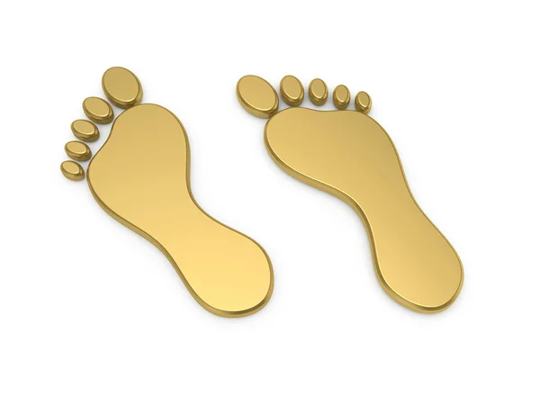 Goldene Schritte — Stockfoto
