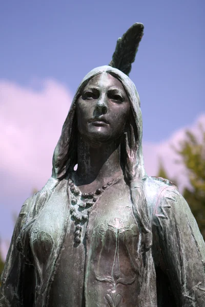 Pocahontas-Denkmal in Jamestown Stockbild