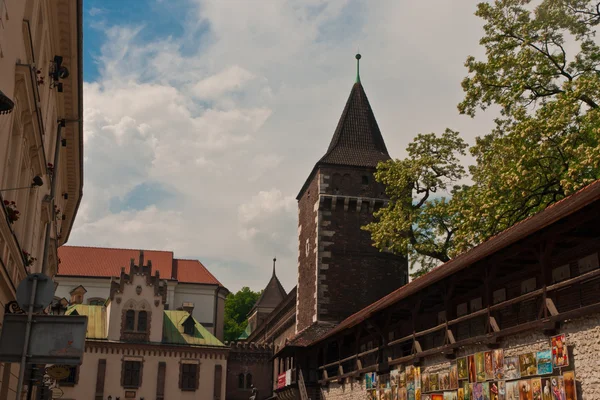 Krakov staré město věž — Stock fotografie