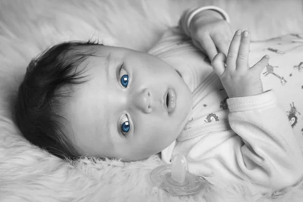 Bambino su bianco — Foto Stock