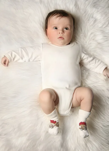 白の赤ちゃん — ストック写真