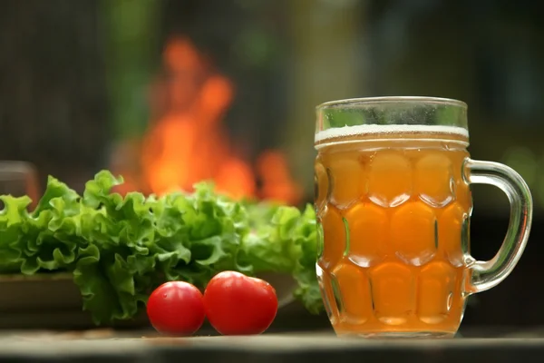 野菜とビール — ストック写真