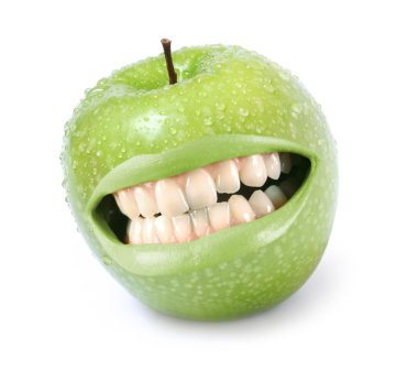 Green apple clipart