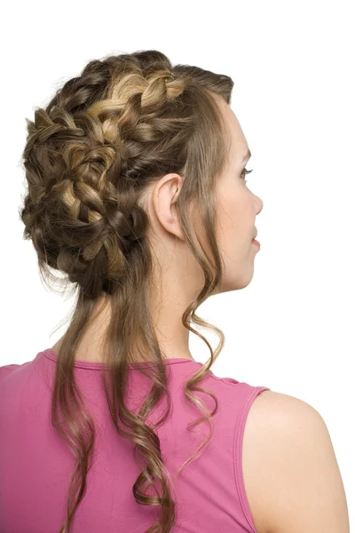 Holka s krásnou vlasový styling — Stock fotografie