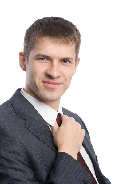 Smiling handsome young businessman — Stock Photo, Image