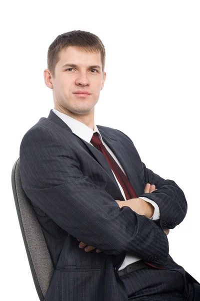 Handsome smiling young businessman — Stock Photo, Image