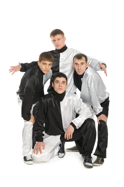Портрет команды молодых танцоров брейк-данса — стоковое фото