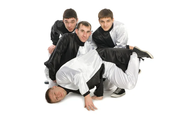 Portrait of a team of young break dancers — Stock Photo, Image