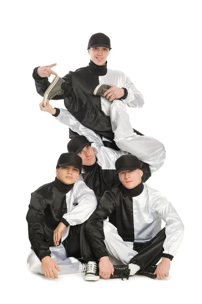 Retrato de un equipo de jóvenes bailarines de break — Foto de Stock